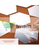 Комплект шестоъгълни декоративни огледала, 5 бр.